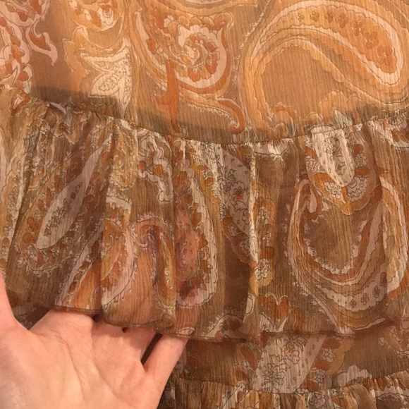 Zara silk tiered paisley skirt - Picture 4 of 11